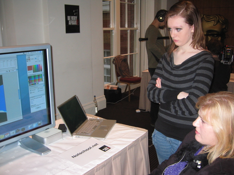 Notschool researchers amily looks on at his creative talents