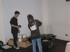 Ravensbourne students setup their installations