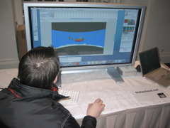 Researcher from Notschool.net using Flash