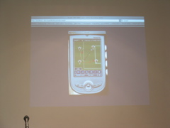 iCoach shown on a PDA simulator