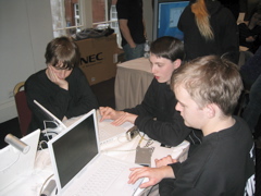 Pupils from Stepping Stones exchange their ideas