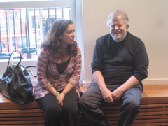 Lucy Hooberman of the BBC and Stephen Heppell