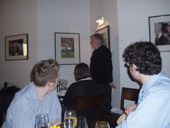 Stephen Heppell speaks at the BAFTA dinner