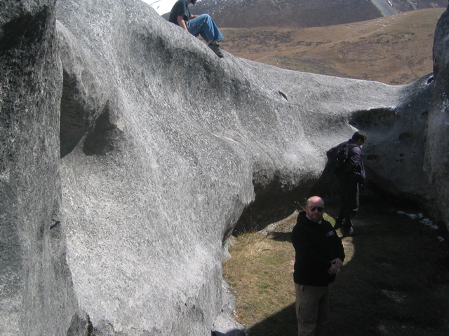 Limestone rock: Richard and Paul