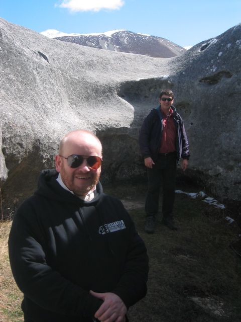 Limestone rock: Richard and Paul