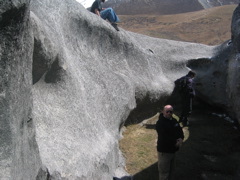 Limestone rock: Richard and Paul