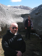 Limestone rock: Richard and Paul