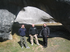 Limestone rock: Jonathan, Richard and Kris