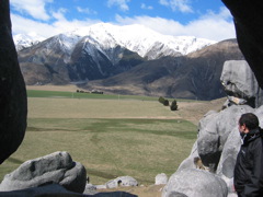 Kris admiring the view from the limestone