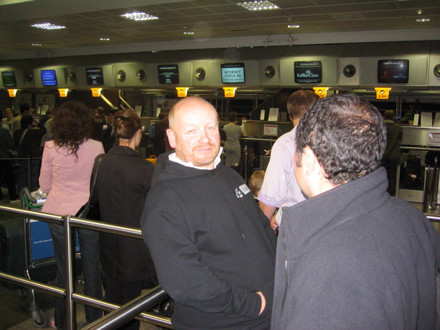 Richard and Kris at London Heathrow