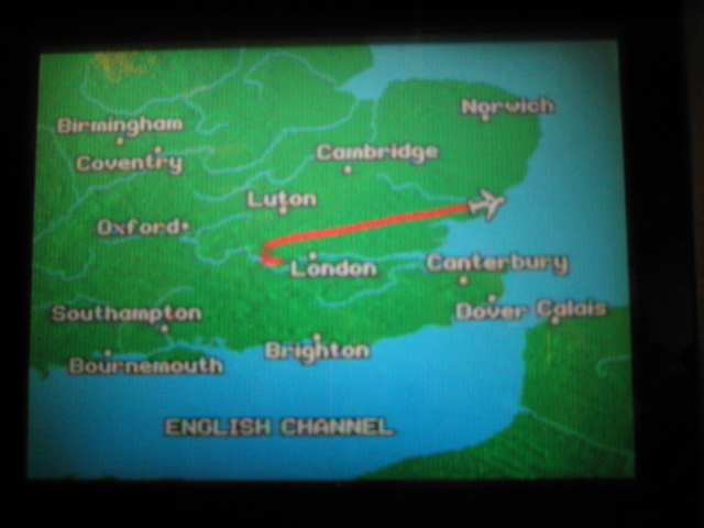 In flight GPS south east map