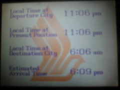 In flight times