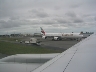 Taxi'ing to the runway at Christchurch airport