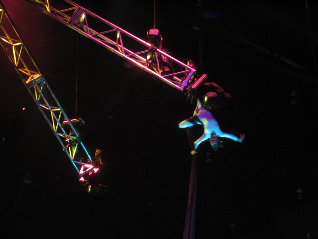 Conference dancer... from the ceiling