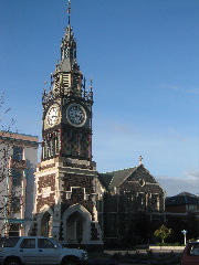 Christchurch: town clock & church