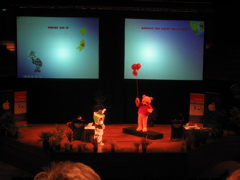 Derek & Vince's keynote, Buzz Lightyear and Pooh