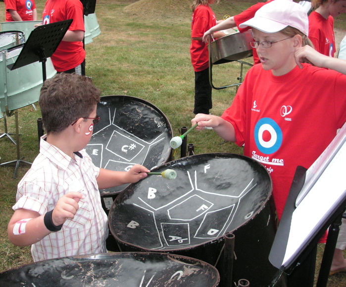 Frazer on the Steel Pans