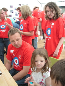 Lots of activity in the Stepping Stones marquee