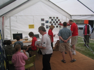 Inside the marquee, the popcorn machine was a huge success