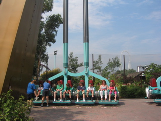 Amy and Dan seem fearless with all rides in the park