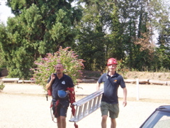 Ray and Jonathan bring back the equipment from the BIG zip line, sorry, no photos here
