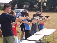 Group two, ready, aim, fire