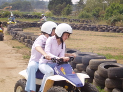 Sandy and Amy on a 'test-drive'