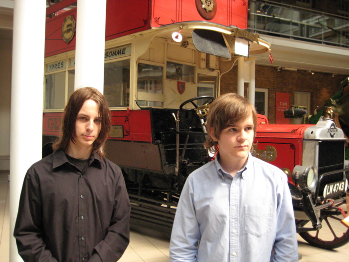 Daniel and Dominic take a walk around the machines used in War time.