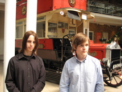 Daniel and Dominic take a walk around the machines used in War time.