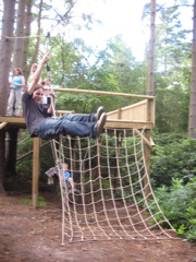 Daniel on the zip line