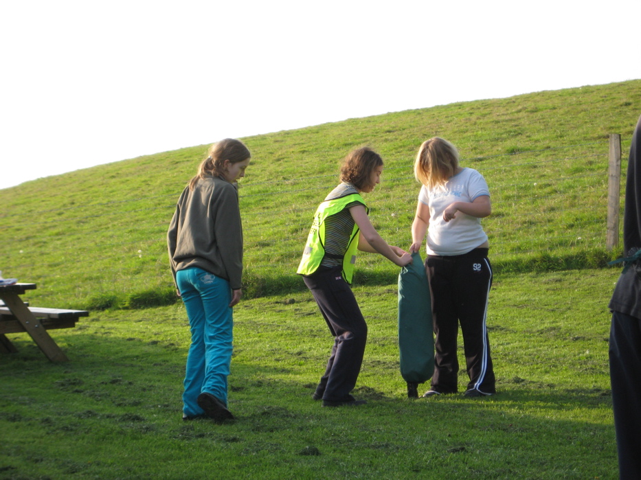 The two groups erect tents themselves - needing less help than before.