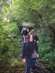 The group, led by Daniel set off from Frensham Ponds.
