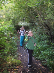 Jessica, Amie and Amy doing well despite the soft ground.