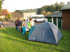 Two tents almost up - looking good team!