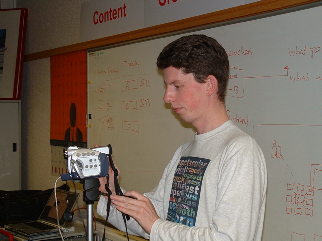 Jonathan checking the video stream