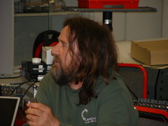 Ian Tindal watching the live stream