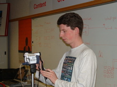 Jonathan checking the video stream