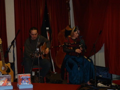 Jonny and Vix playing